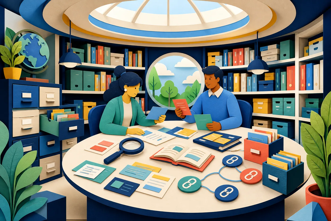 A reusable library of approved facts, outcomes, budgets, and source-linked cards.
